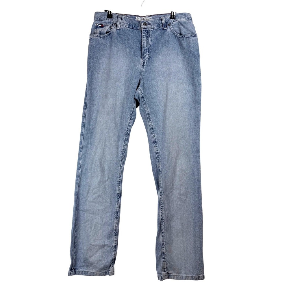 Tommy Hilfiger Womens Jeans Light Wash Size 10 L33 Straight Leg Denim